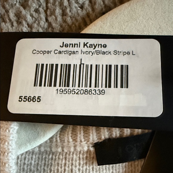 Jenni Kayne Cooper Cardigan - Ivory and Black Stripe - Picture 5 of 5
